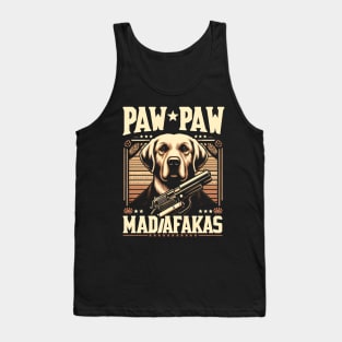 Pew Pew Madafakas Labrador Retriever Crazy Vintage Funny Dog Owners Tank Top